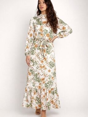 Veiled Collection Anaya Belted Maxi Dress - Small